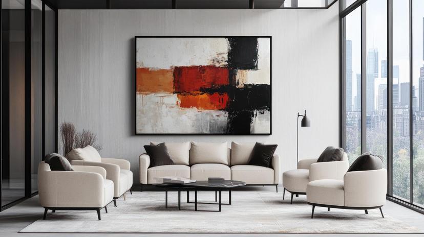 Pomysły na dekoracje z abstrakcyjnymi obrazami na płótnie w 2025 roku
