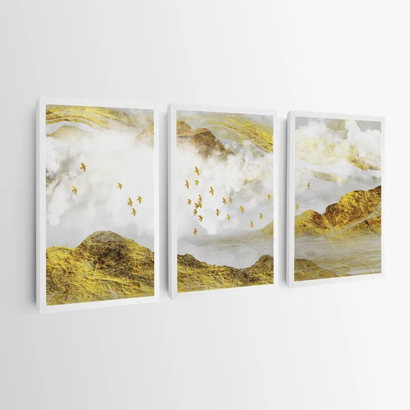 Obraz Multicanvas Gold Mountain Set mockup 0