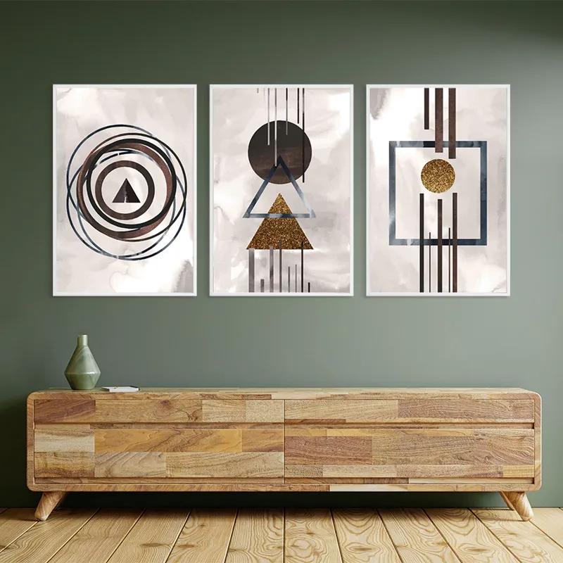 Obraz Multicanvas Greybstract Set mockup 2