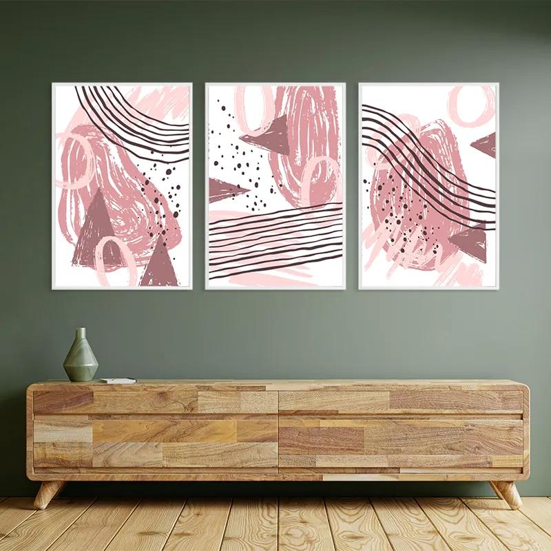 Obraz Multicanvas Pink Set mockup 2