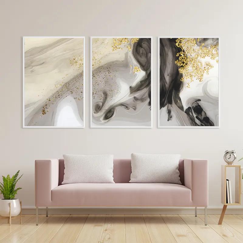 Obraz Multicanvas Cream Glitter Set mockup 3