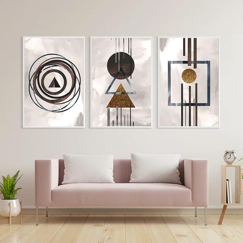 Obraz Multicanvas Greybstract Set mockup 3