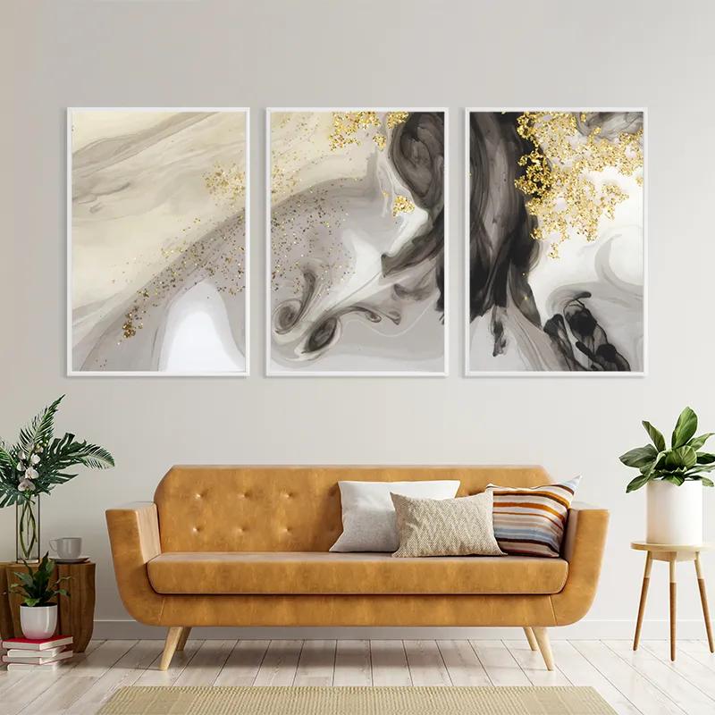 Obraz Multicanvas Cream Glitter Set mockup 4