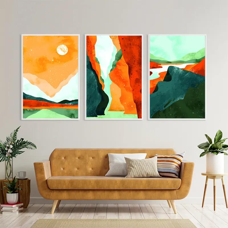 Obraz Multicanvas Mountain Set mockup 4