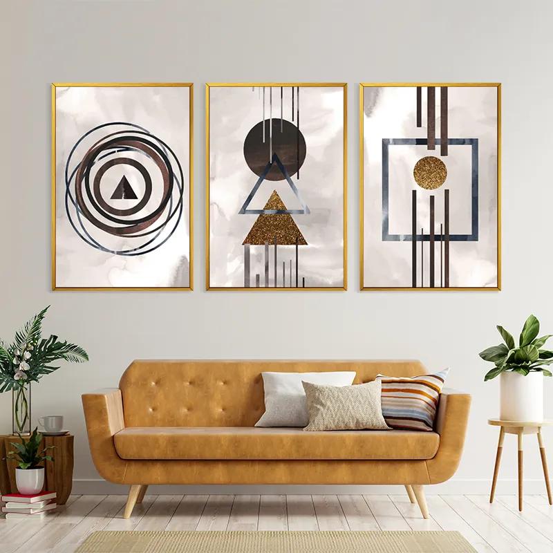 Obraz Multicanvas Greybstract Set mockup 4