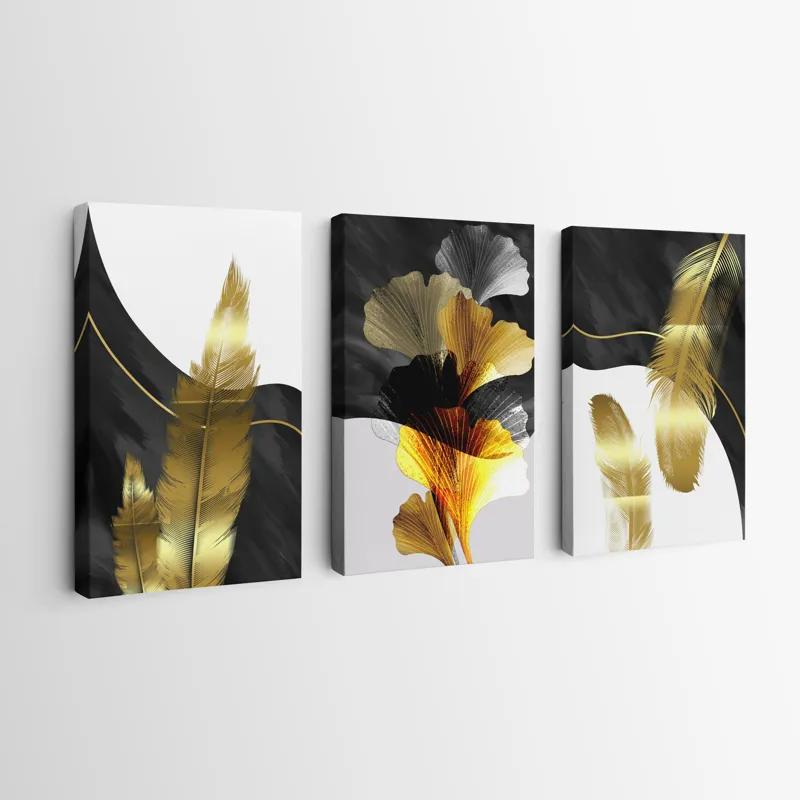 Obraz Multicanvas Golden Feathers mockup 0