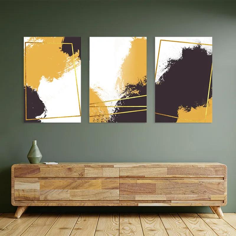 Obraz Multicanvas Gold Square Set mockup 2