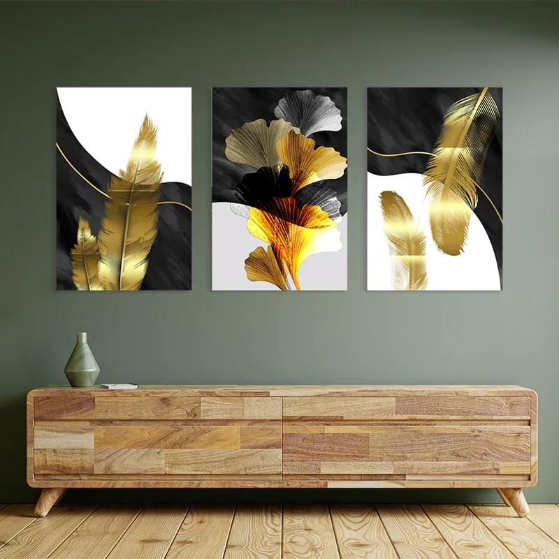 Obraz Multicanvas Golden Feathers mockup 2