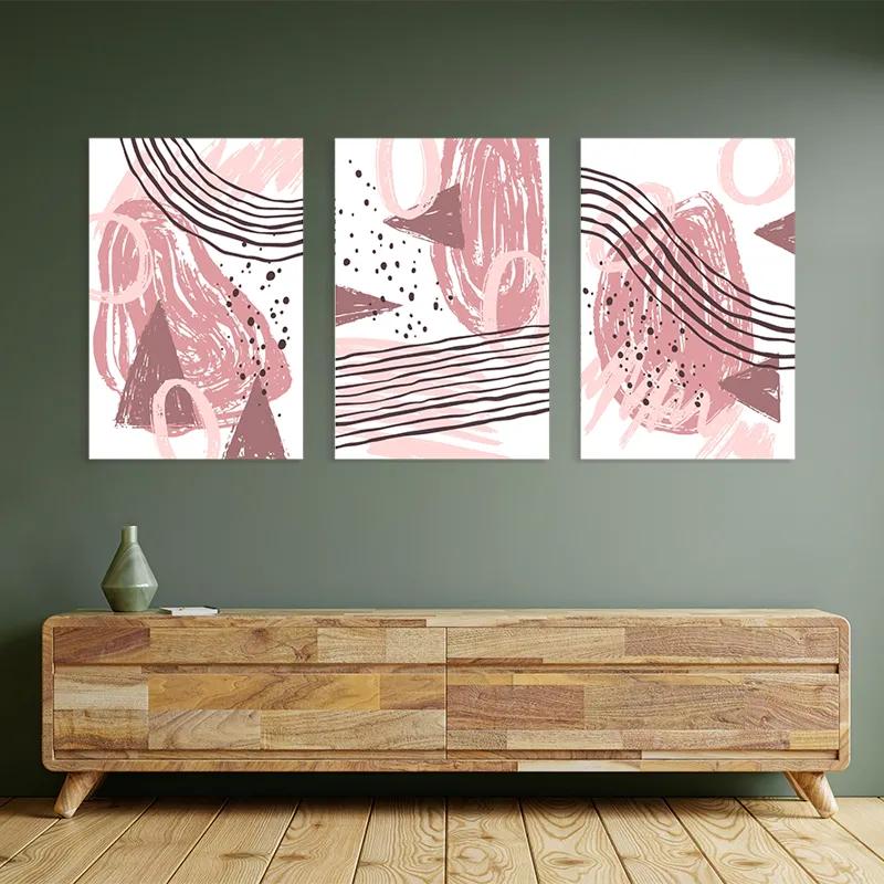 Obraz Multicanvas Pink Set mockup 2