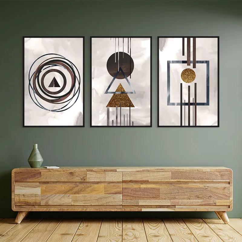 Obraz Multicanvas Greybstract Set mockup 2