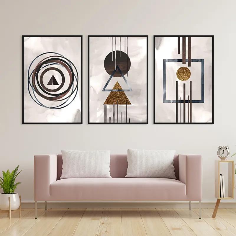 Obraz Multicanvas Greybstract Set mockup 3