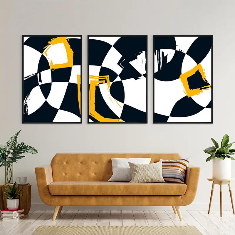 Obraz Multicanvas Blacknd Whitert mockup 4