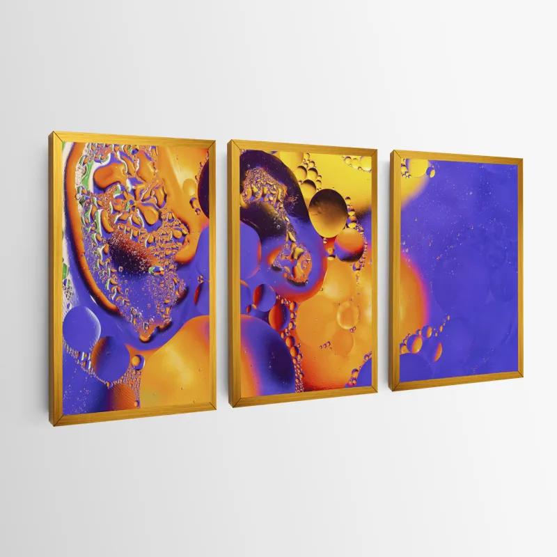 Obraz Multicanvas Purple Orange Oil mockup 0