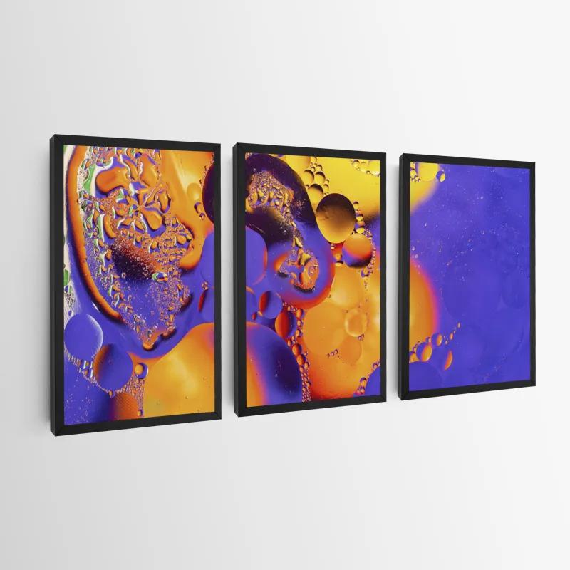 Obraz Multicanvas Purple Orange Oil mockup 0