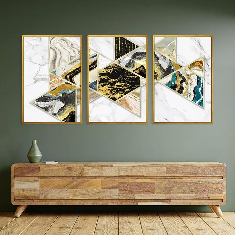 Obraz Multicanvas Marble Shapes mockup 2