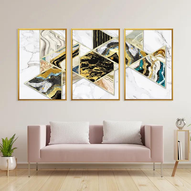 Obraz Multicanvas Marble Shapes mockup 3