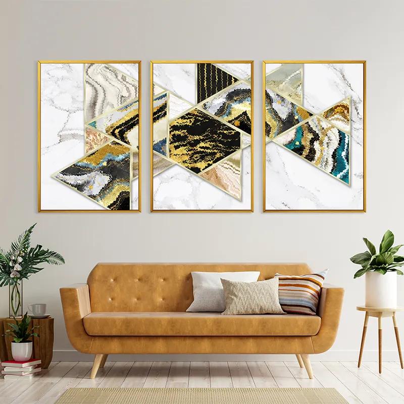 Obraz Multicanvas Marble Shapes mockup 4