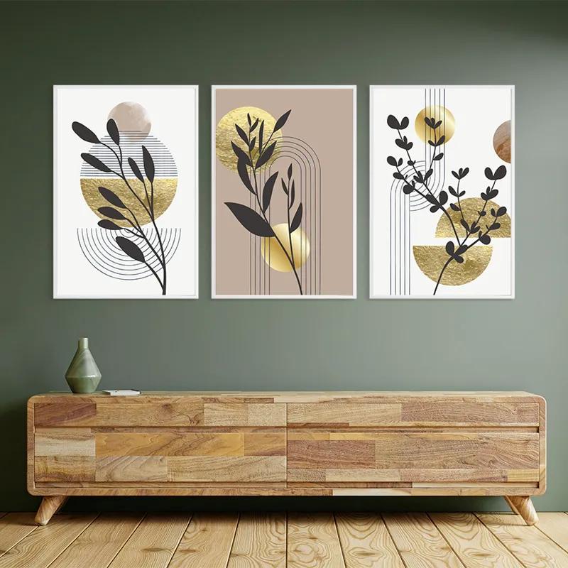 Obraz Multicanvas Goldrown Leaf mockup 2