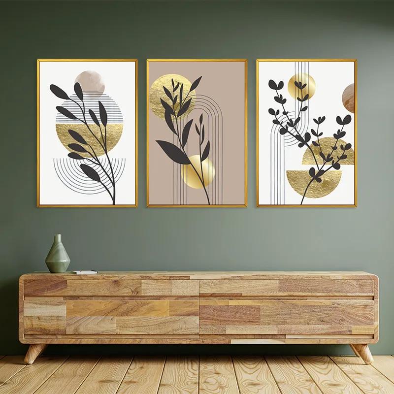 Obraz Multicanvas Goldrown Leaf mockup 2