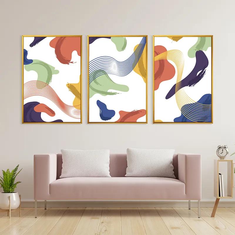 Obraz Multicanvas Color Mix Lines mockup 3