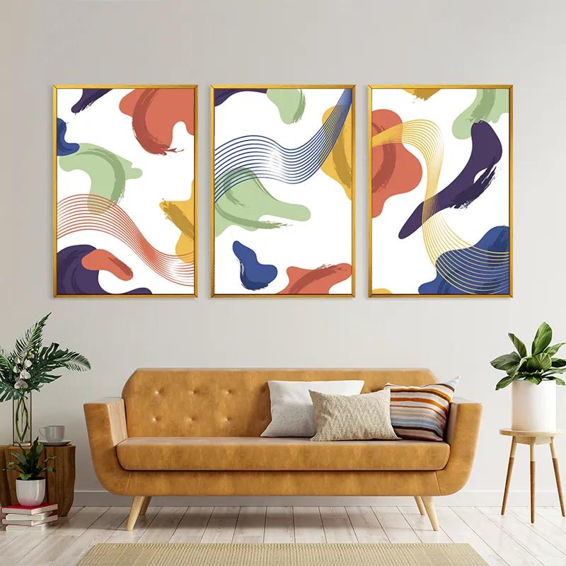 Obraz Multicanvas Color Mix Lines mockup 4