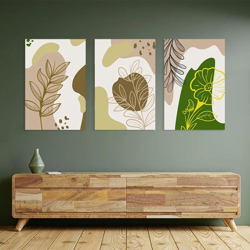Obraz Multicanvas Brown Cream Leaf mockup 2