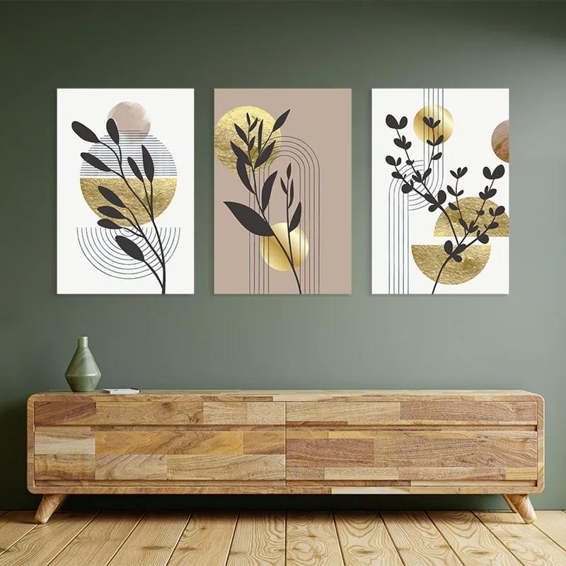 Obraz Multicanvas Goldrown Leaf mockup 2