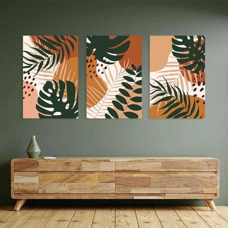 Obraz Multicanvas Tropical Green Leaves mockup 2