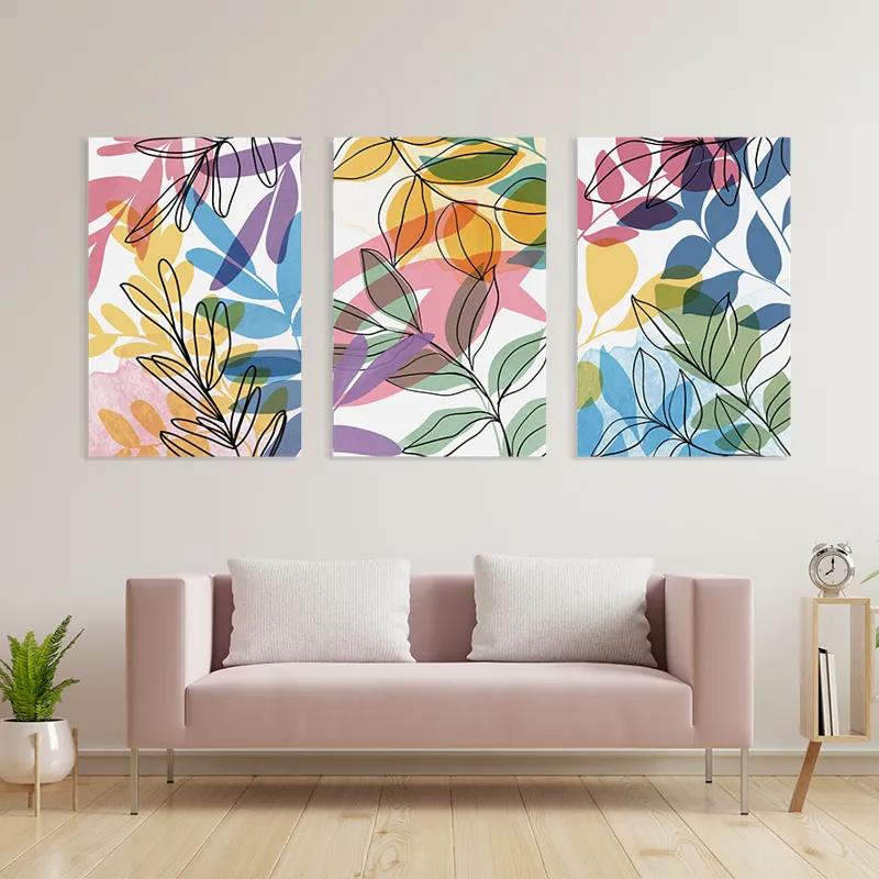 Obraz Multicanvas Colorful Leafs mockup 3