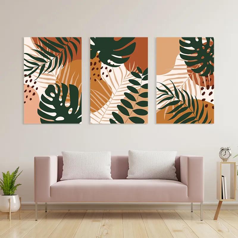 Obraz Multicanvas Tropical Green Leaves mockup 3