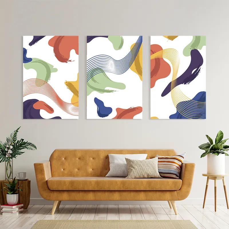 Obraz Multicanvas Color Mix Lines mockup 4