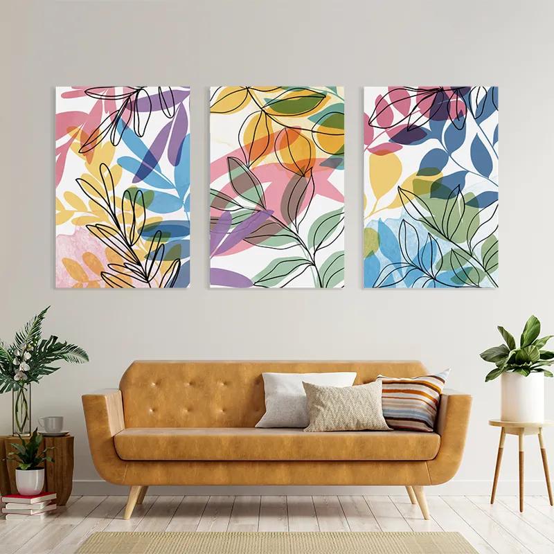 Obraz Multicanvas Colorful Leafs mockup 4