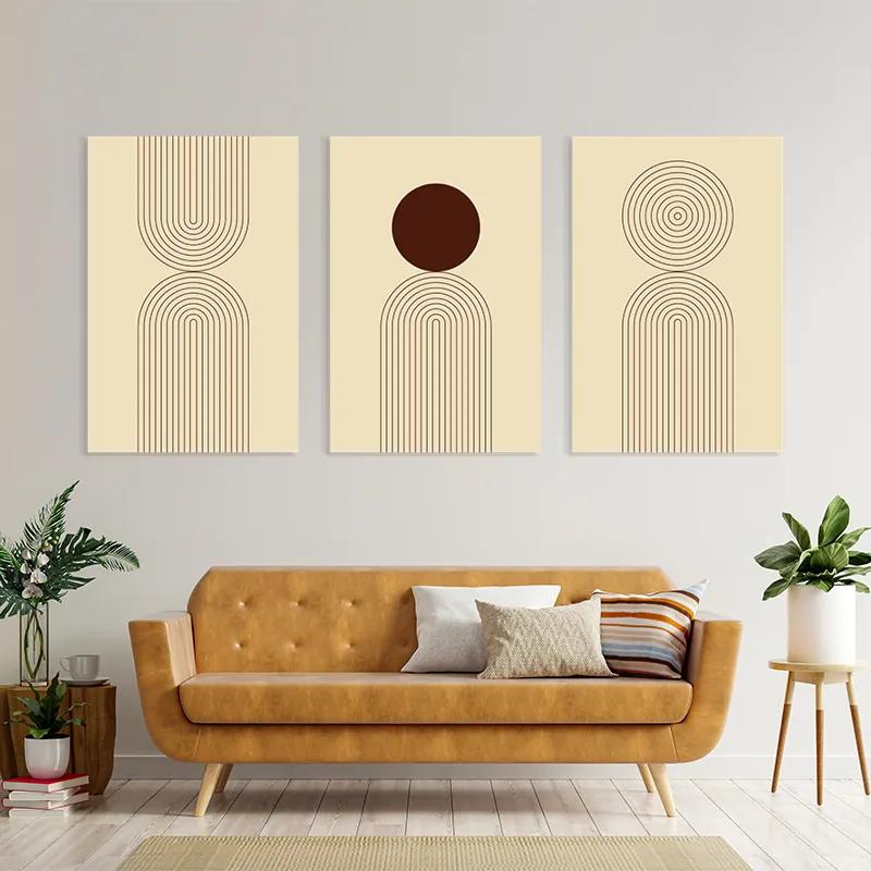 Obraz Multicanvas Cream Set mockup 4