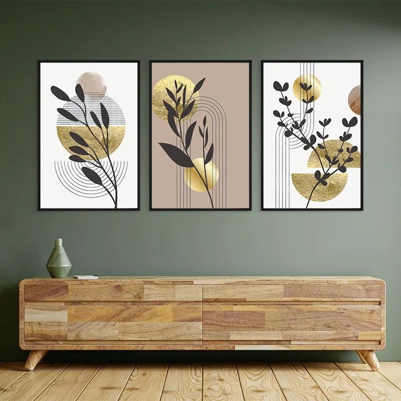 Obraz Multicanvas Goldrown Leaf mockup 2