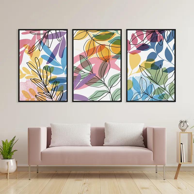 Obraz Multicanvas Colorful Leafs mockup 3