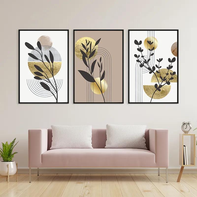 Obraz Multicanvas Goldrown Leaf mockup 3