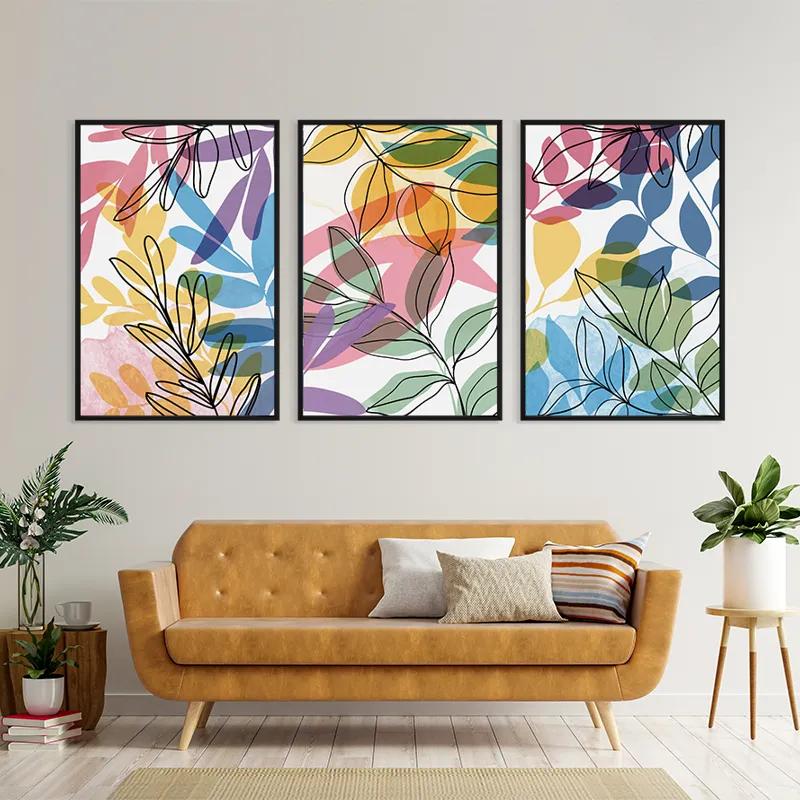 Obraz Multicanvas Colorful Leafs mockup 4