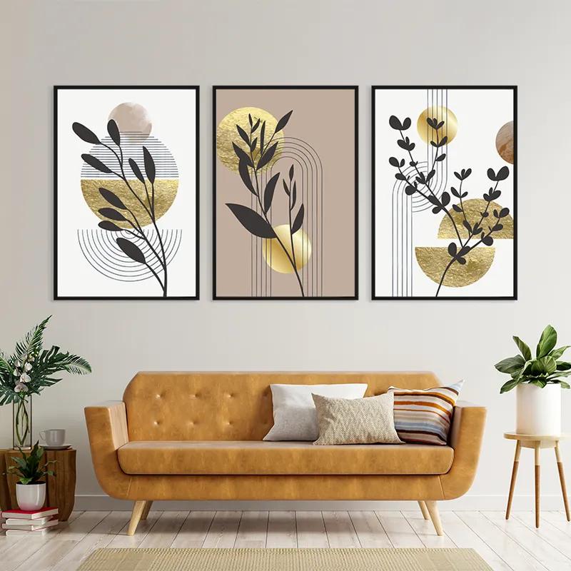 Obraz Multicanvas Goldrown Leaf mockup 4