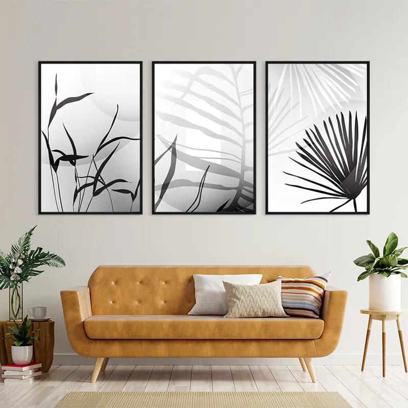 Obraz Multicanvas Leaf Shadow mockup 4