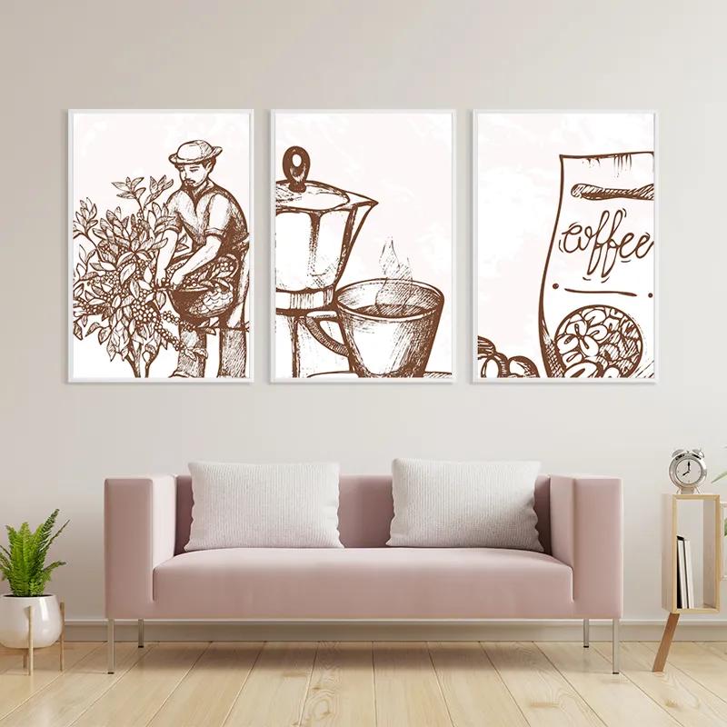 Obraz Multicanvas Coffee Set mockup 3