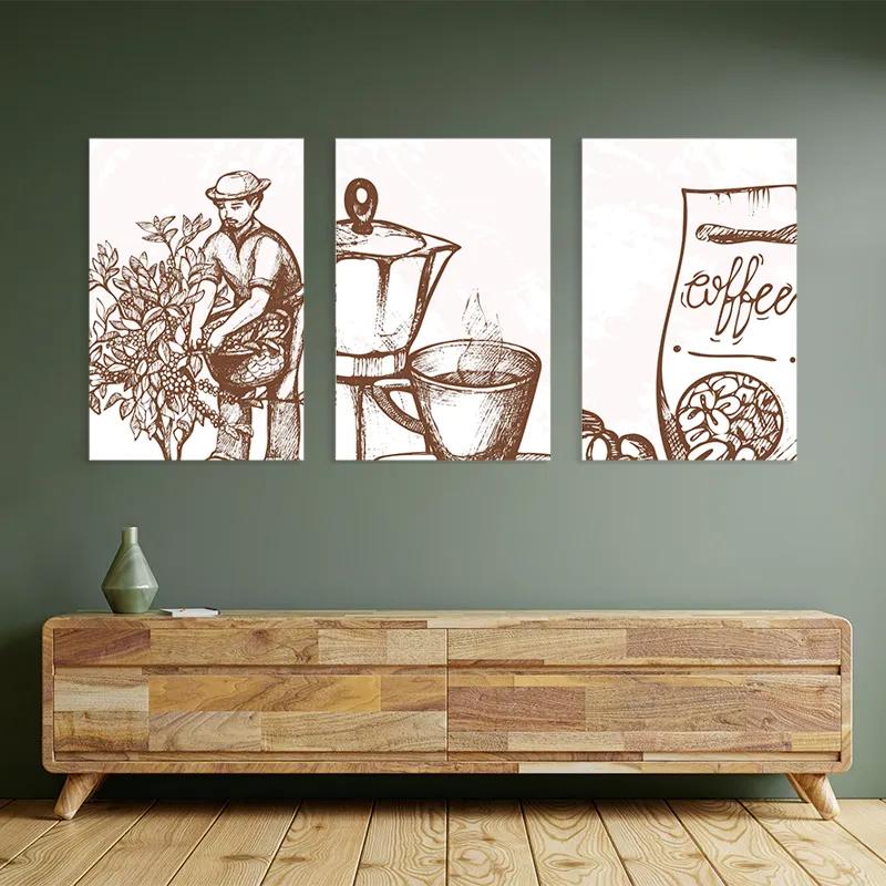 Obraz Multicanvas Coffee Set mockup 2