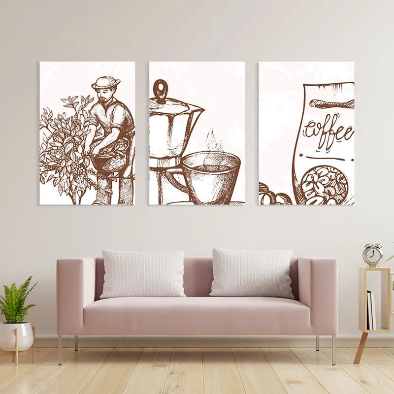 Obraz Multicanvas Coffee Set mockup 3