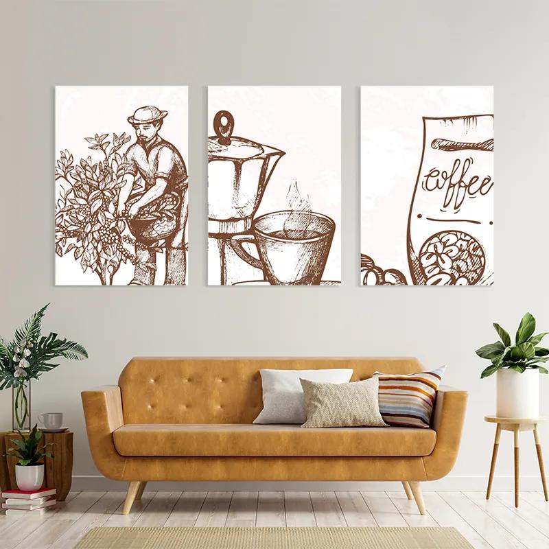 Obraz Multicanvas Coffee Set mockup 4