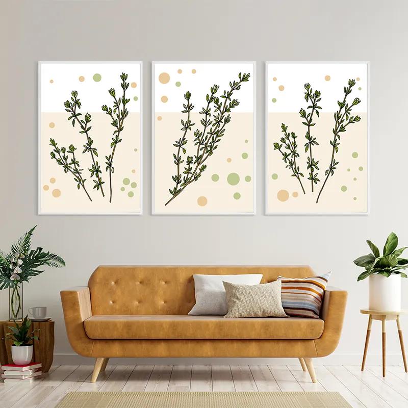 Obraz Multicanvas Fresh Herbs mockup 4