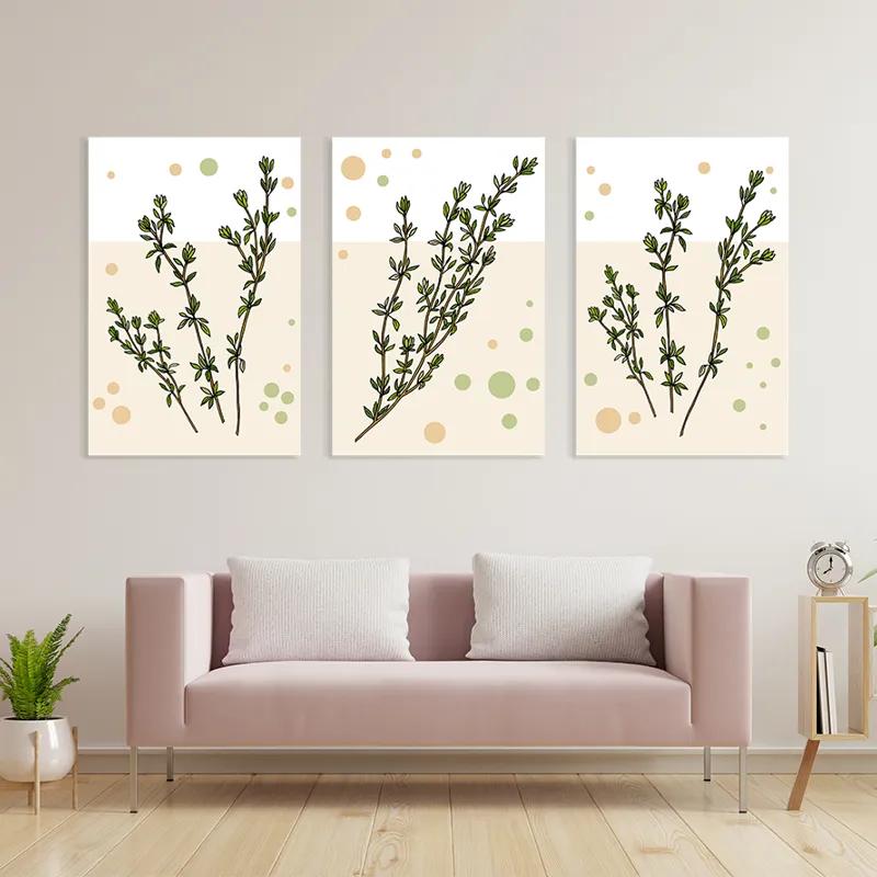 Obraz Multicanvas Fresh Herbs mockup 3