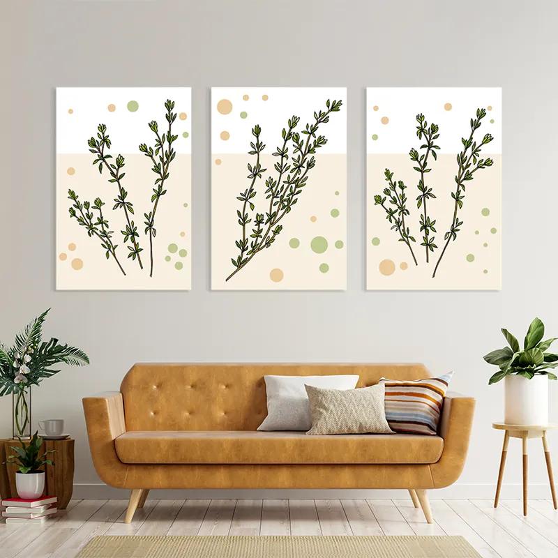 Obraz Multicanvas Fresh Herbs mockup 4