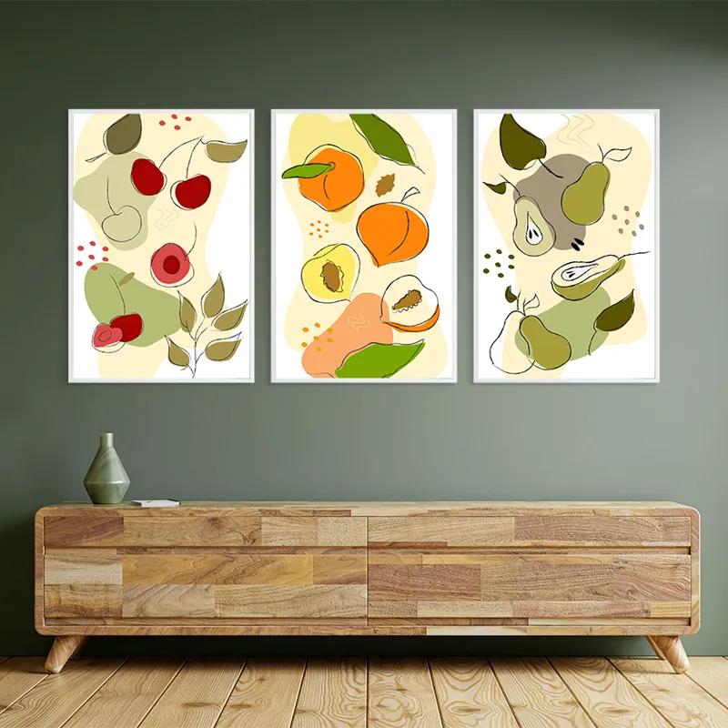 Obraz Multicanvas Minimalist Fruits mockup 2