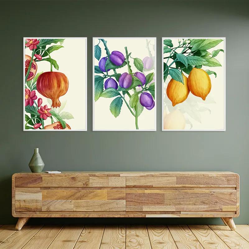 Obraz Multicanvas Watercolor Fruit Set mockup 2
