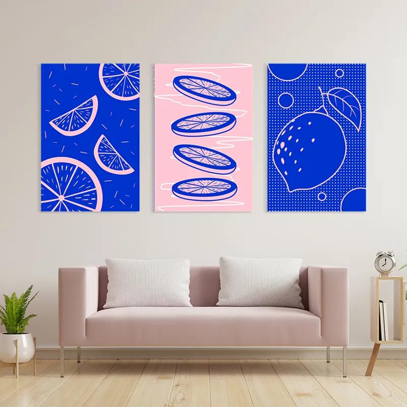 Obraz Multicanvas Lemon Set mockup 3