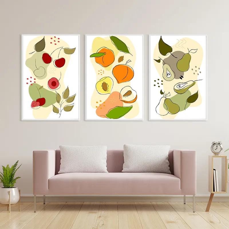 Obraz Multicanvas Vegetables Set mockup 3